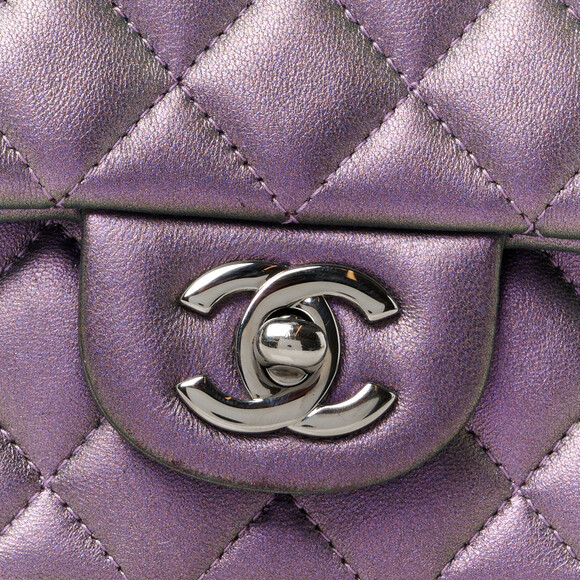 Chanel Iridescent Lambskin Quilted Mini Flap Bag - Picture 9 of 16